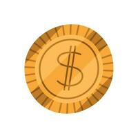 moneta i soldi dollaro finanziario icona vettore