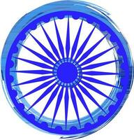 vettore di blu ashok chakra.