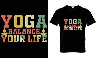 yoga maglietta design grafico vettore. vettore