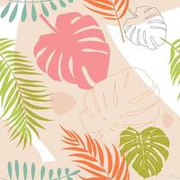 foglie di palma monstera tropicale fondo senza cuciture alla moda vettore