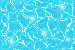 acqua superficie. blu oceano o sondaggio con chiaro acqua. superiore Visualizza. vettore design.