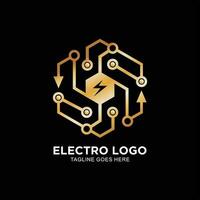 elettro logo concetto premio design vettore