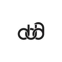 lettere dda monogramma logo design vettore