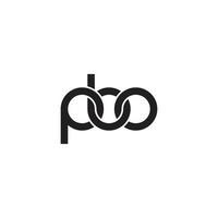 lettere pbo monogramma logo design vettore