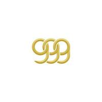 lettere ggg monogramma logo design vettore