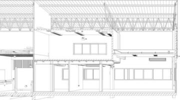 3d illustrazione di edificio struttura vettore