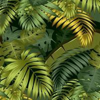 Fondo tropicale del modello delle foglie di palma vettore