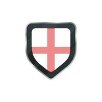 grigio scudo di bianca e rosso Inghilterra bandiera. vettore