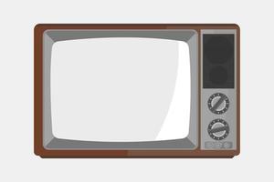 vecchia tv in design piatto vettore