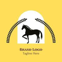 cavallo testa logo vettore design illustrazione, animale loghi concetto