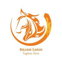 cavallo testa logo vettore design illustrazione, animale loghi concetto