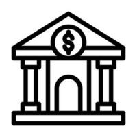 disegno dell'icona della banca vettore