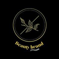 bellezza logo minimalista design illustrazione, marca identità emblema vettore
