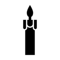 candela glifo icona design vettore