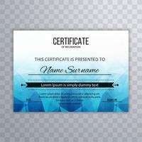 Il modello Premium Certificate assegna il polygo blu creativo del diploma