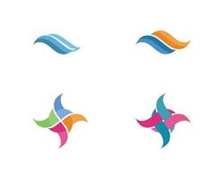 onde spiaggia logo e simboli modello icone app vettore