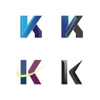 k lettera k logo design e vettore