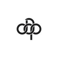 lettere dap monogramma logo design vettore