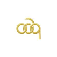 lettere oaq monogramma logo design vettore