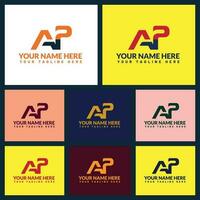 ap lettera logo o ap testo logo e ap parola logo design. vettore