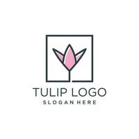 tulipano logo design elemento vettore con moderno concetto