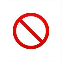 proibito simbolo Proibito cartello isolato vettore