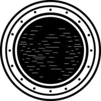 illustrazione di un' il mio bomba nel nero e bianca colore. vettore