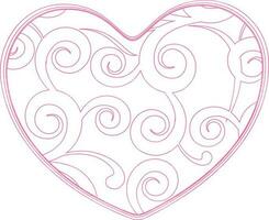 illustrazione di un' rosa cuore. vettore