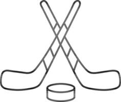 ghiaccio hockey bastone o disco. vettore