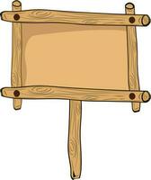 illustrazione di di legno cartello tavola. vettore