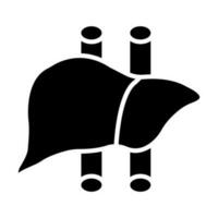 disegno dell'icona del glifo del fegato vettore