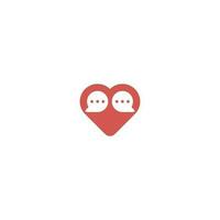 amore Chiacchierare logo minimo semplice moderno conversazione parlare incontri App piattaforma Data vettore