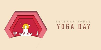 internazionale yoga giorno vettore illustrazione