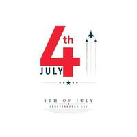 Stati Uniti d'America 4 ° di luglio, indipendenza giorno Stati Uniti d'America, vettore illustrazione