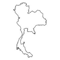 Tailandia carta geografica icona vettore