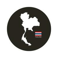 Tailandia carta geografica logo vettore