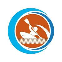 kayak sport logo vettore