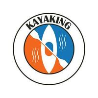 kayak sport logo vettore
