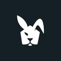 coniglio Casa minimo animale creativo logo design vettore