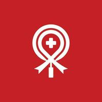 hiv medico logo design vettore