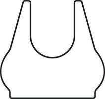 isolato donne sport reggiseno o reggiseno icona nel magro linea arte. vettore