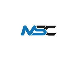 msc lettere logo design concetto vettore