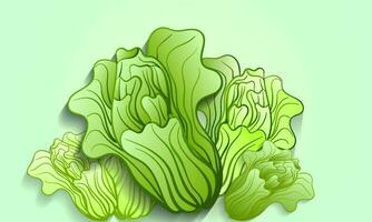 fresco mostarda verdure vettore illustrazione sfondo