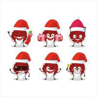 Santa Claus emoticon con schiacciato mirtillo cartone animato personaggio vettore