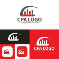 semplice certificato pubblico contabile logo modello.cpa logo. nero e bianca. vettore illustrazione.