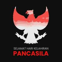 Pancasila il fondazione di Indonesia vettore illustrazione sfondo