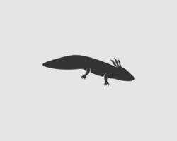 Axolotl vettore silhouette