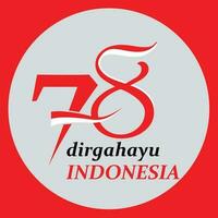 Indonesia indipendenza giorno 17 agosto concetto illustrazione.78 anni Indonesia indipendenza giorno vettore