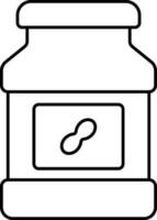 illustrazione di arachide vaso icona nel nero ictus. vettore
