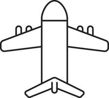 isolato aereo icona nel nero lineare stile. vettore
